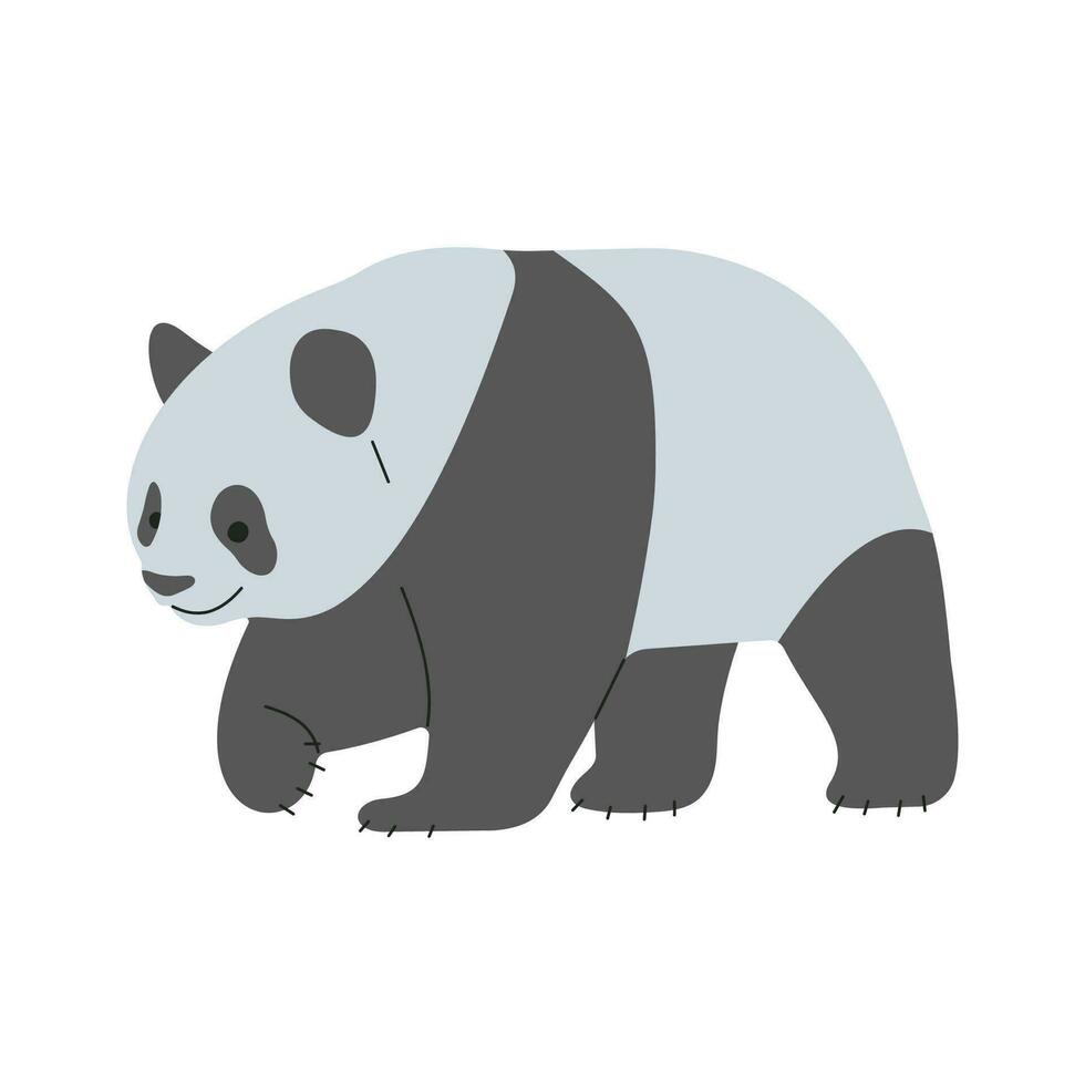 panda singolo carino vettore