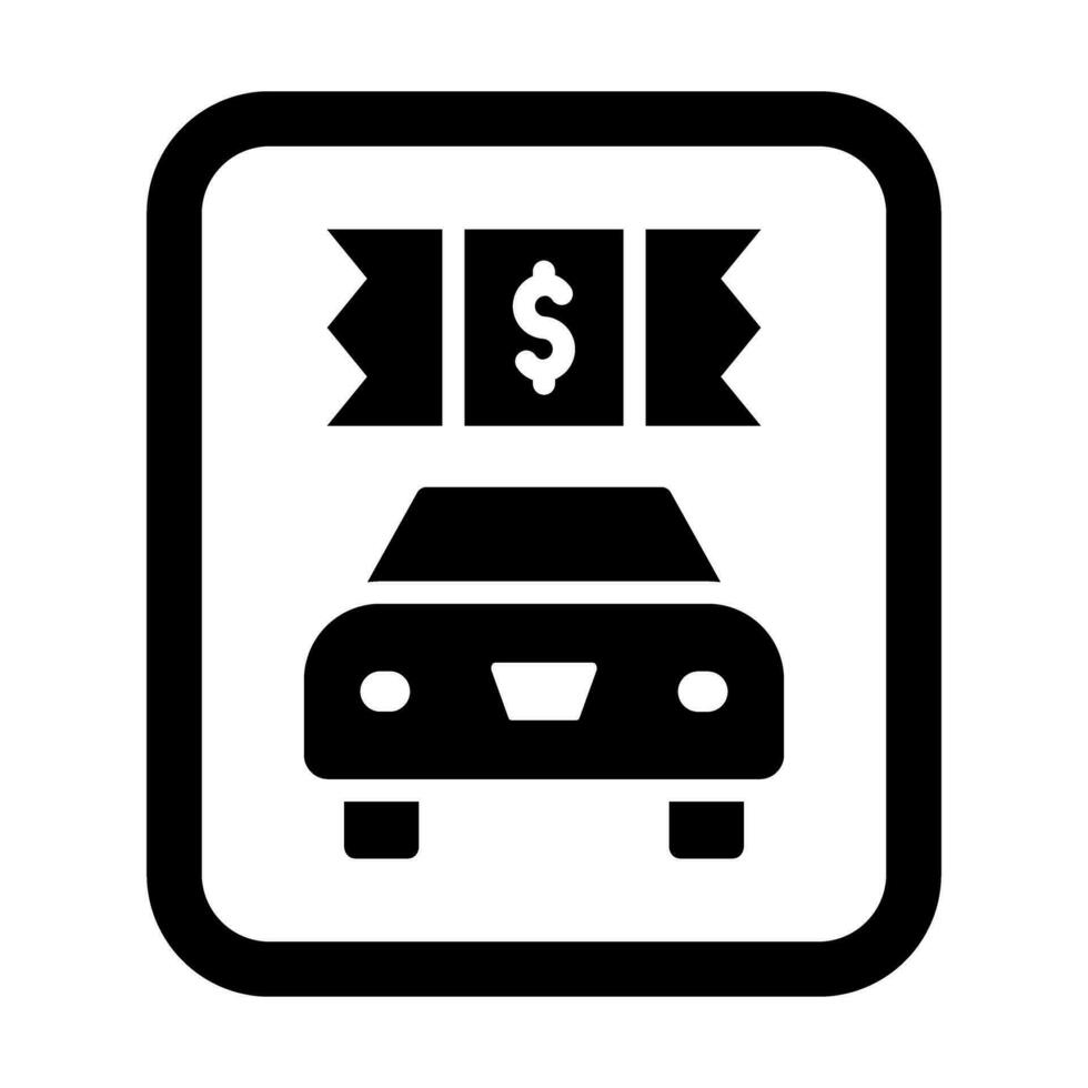 biglietto vettore glifo icona per personale e commerciale uso.