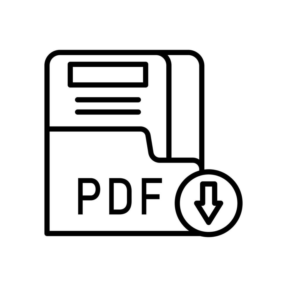 PDF icona isolato su sfondo vettore