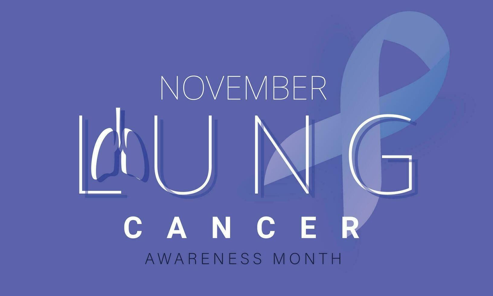 novembre è polmone cancro consapevolezza mese. sfondo, striscione, carta, manifesto, modello. vettore illustrazione.