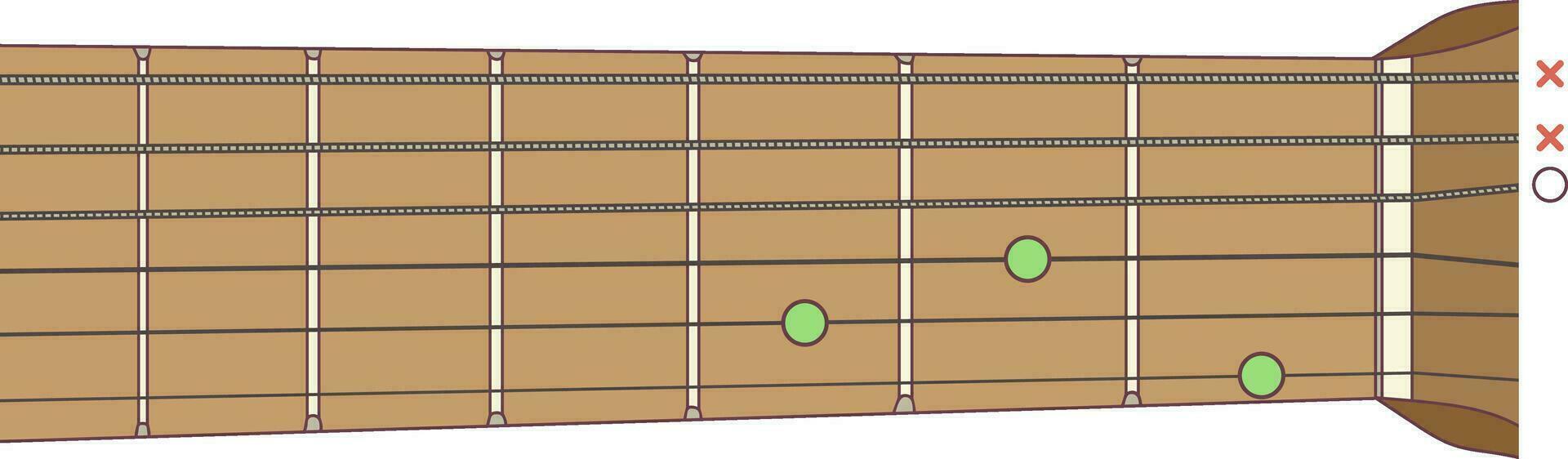 dm accordo su chitarra vettore