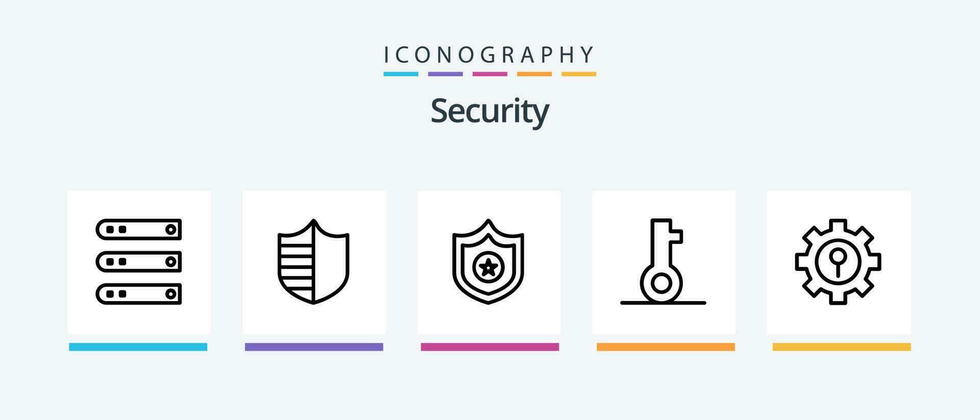 sicurezza linea 5 icona imballare Compreso casa. scudo. pagina web. sicurezza. protezione. creativo icone design vettore