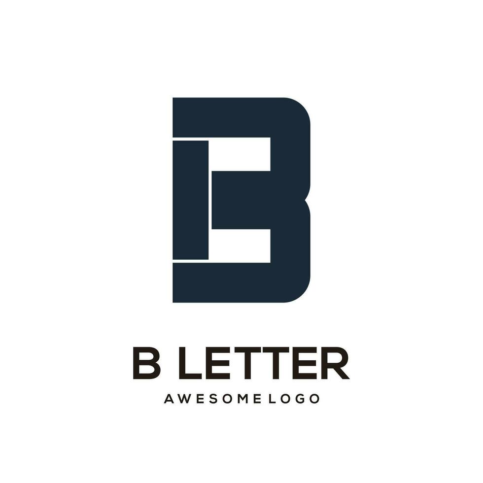 lettera B logo design modello moderno vettore