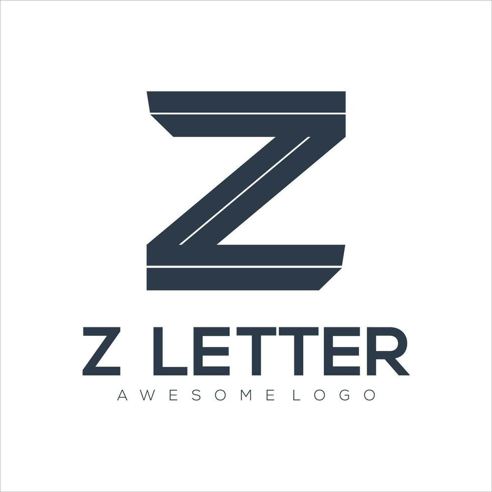 lettera z silhouette logo vettore