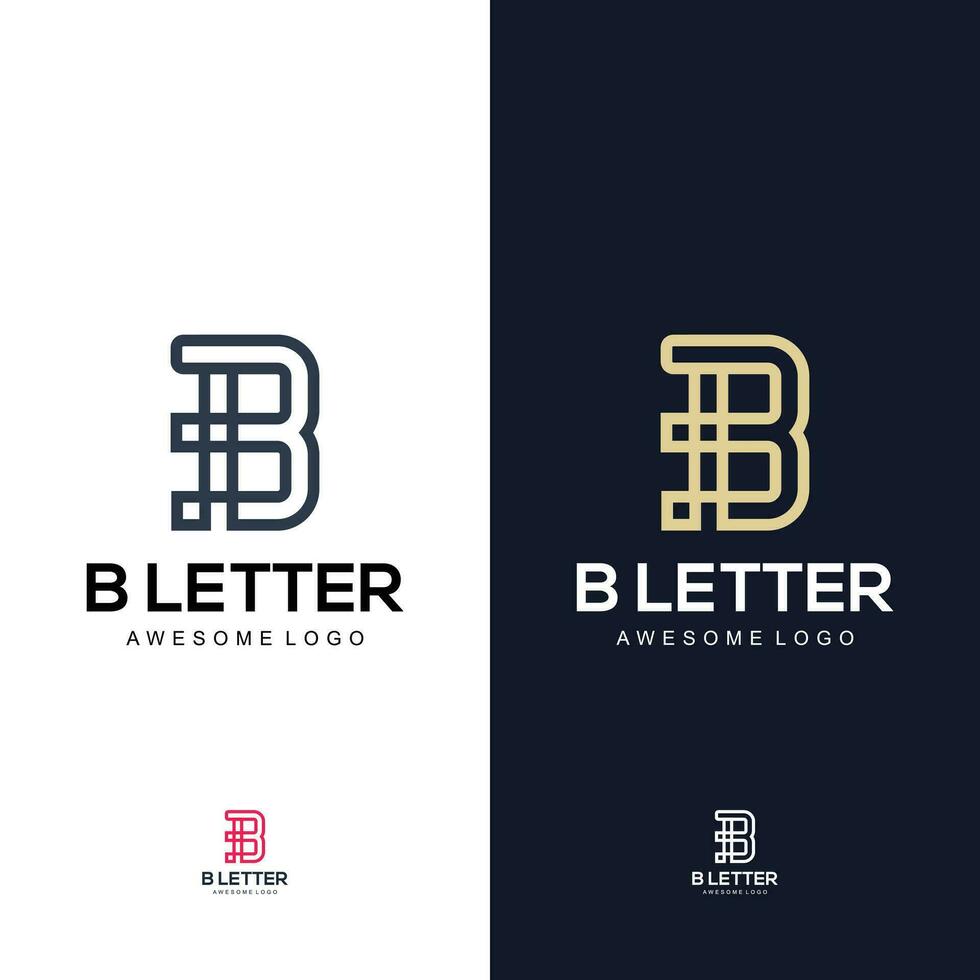 impostato lusso iniziale lettera B logo illustrazione per il tuo azienda vettore