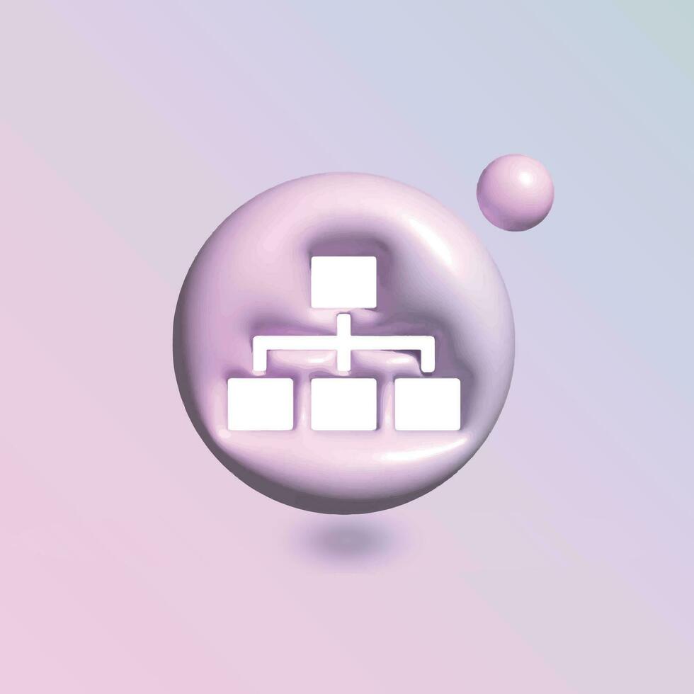 struttura icona con nel cerchio luminosa pastello colore nel 3d stile realistico vettore arte