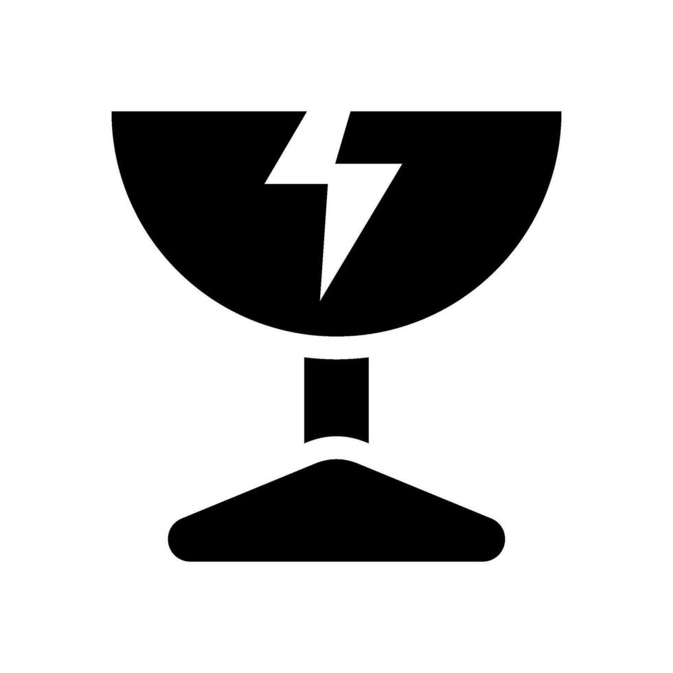 rotto bicchiere icona vettore simbolo design illustrazione