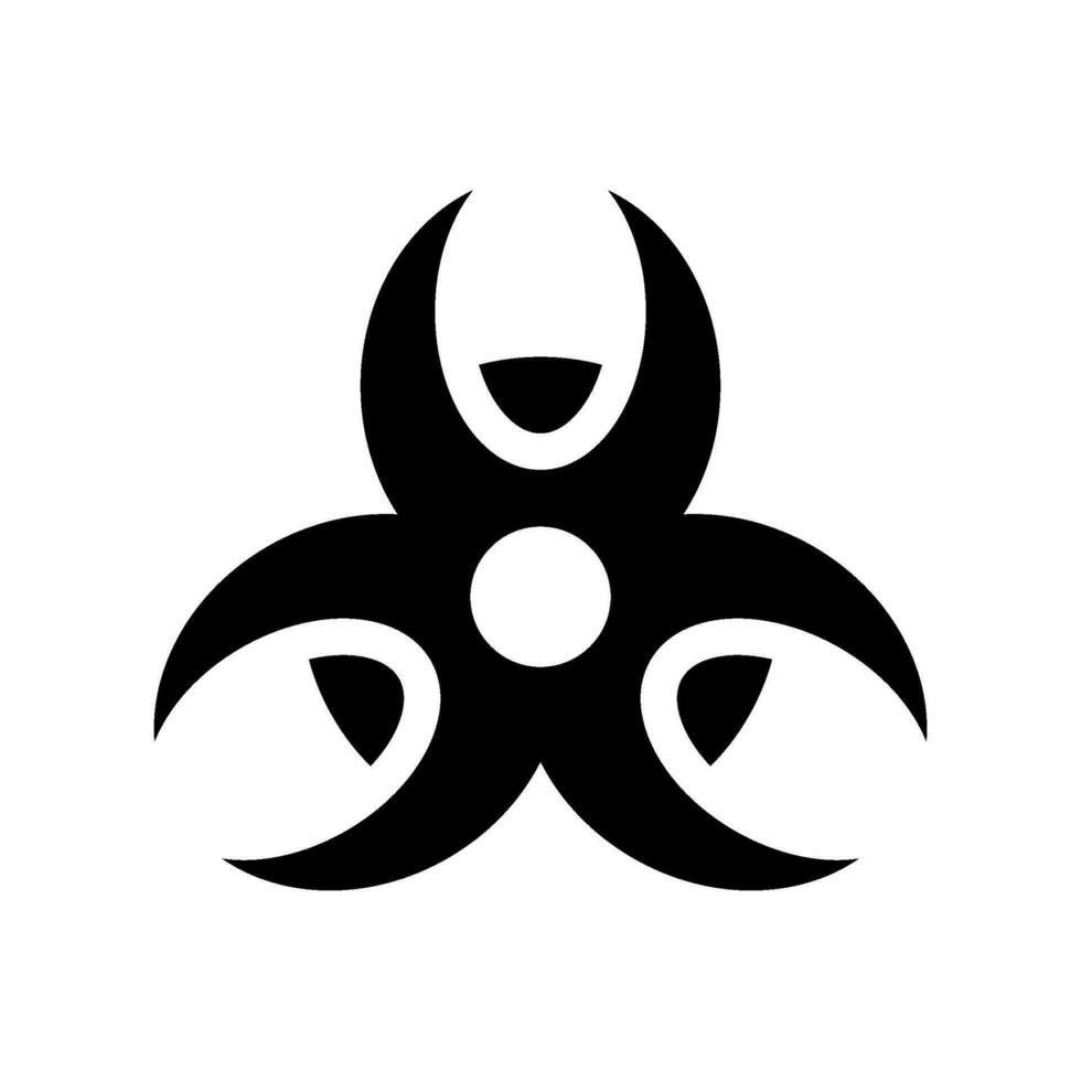 rischio biologico icona vettore simbolo design illustrazione
