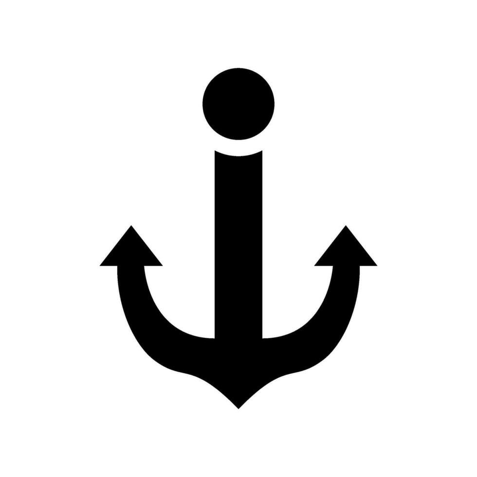 ancora icona vettore simbolo design illustrazione