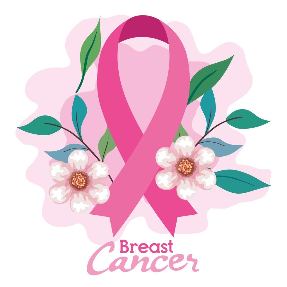 nastro rosa, simbolo del mese mondiale della consapevolezza del cancro al  seno con decorazioni di farfalle 2038907 Arte vettoriale a Vecteezy