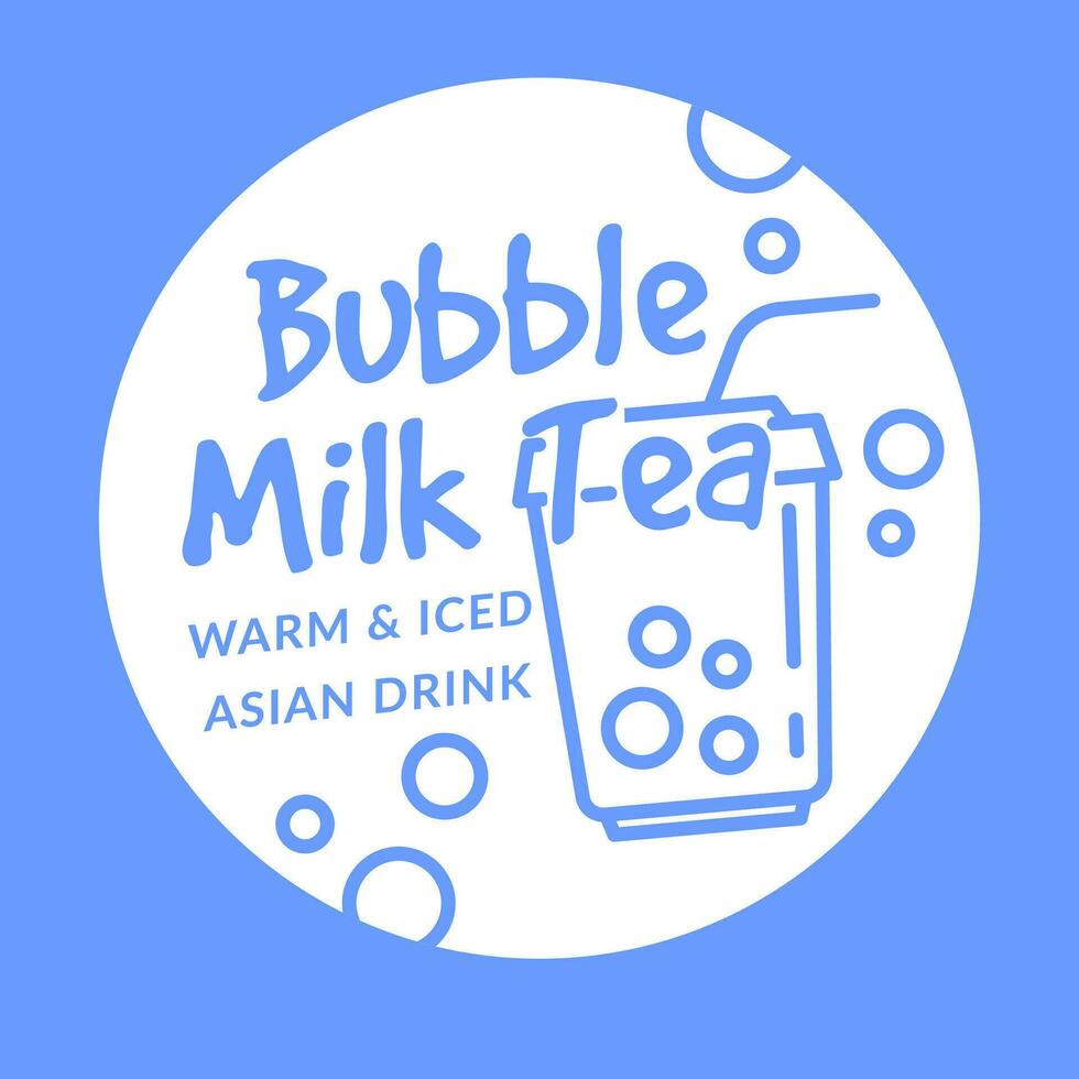 bolla latte, caldo e ghiacciato asiatico bevanda vettore