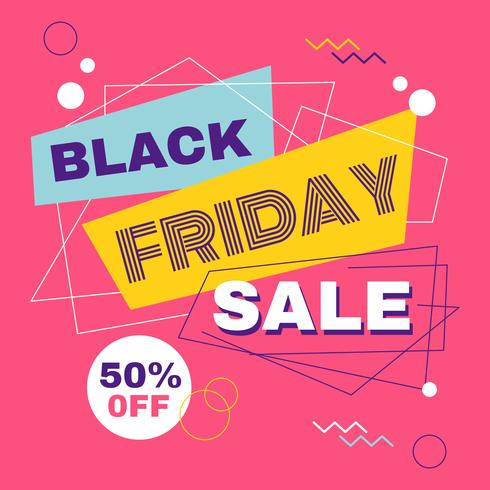 Banner di vendita geometrica del Black Friday vettore