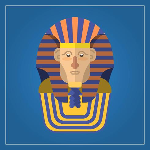 Illustrazione moderna piana di vettore del carattere di faraone