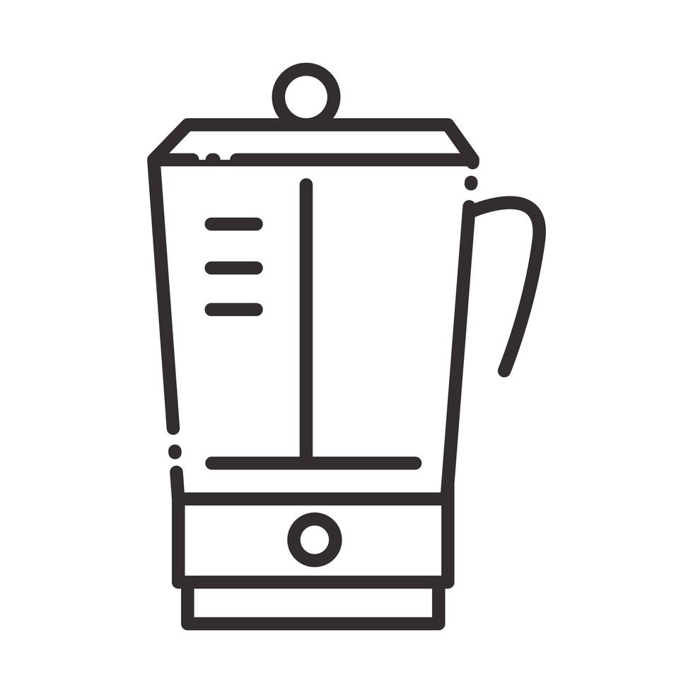 icona dello stile della linea degli utensili da cucina dell'elettrodomestico del frullatore dello chef vettore