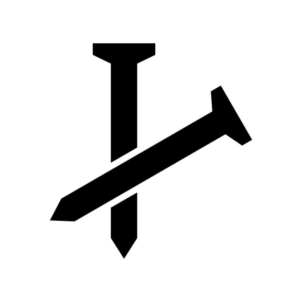 chiodo icona vettore simbolo design illustrazione