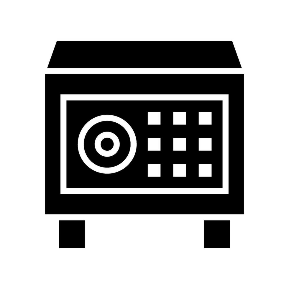 cassetta di sicurezza icona vettore simbolo design illustrazione