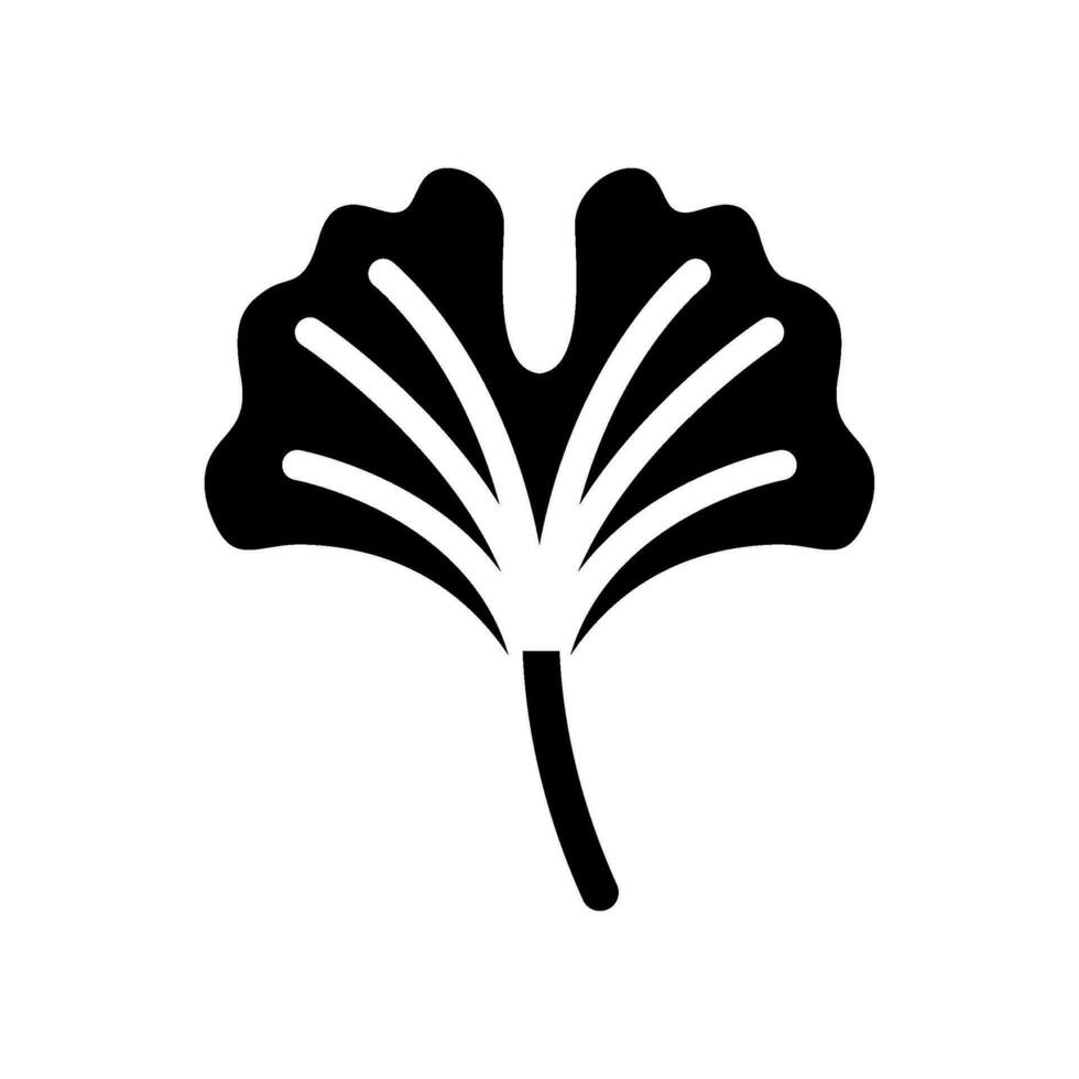 ginkgo icona vettore simbolo design illustrazione