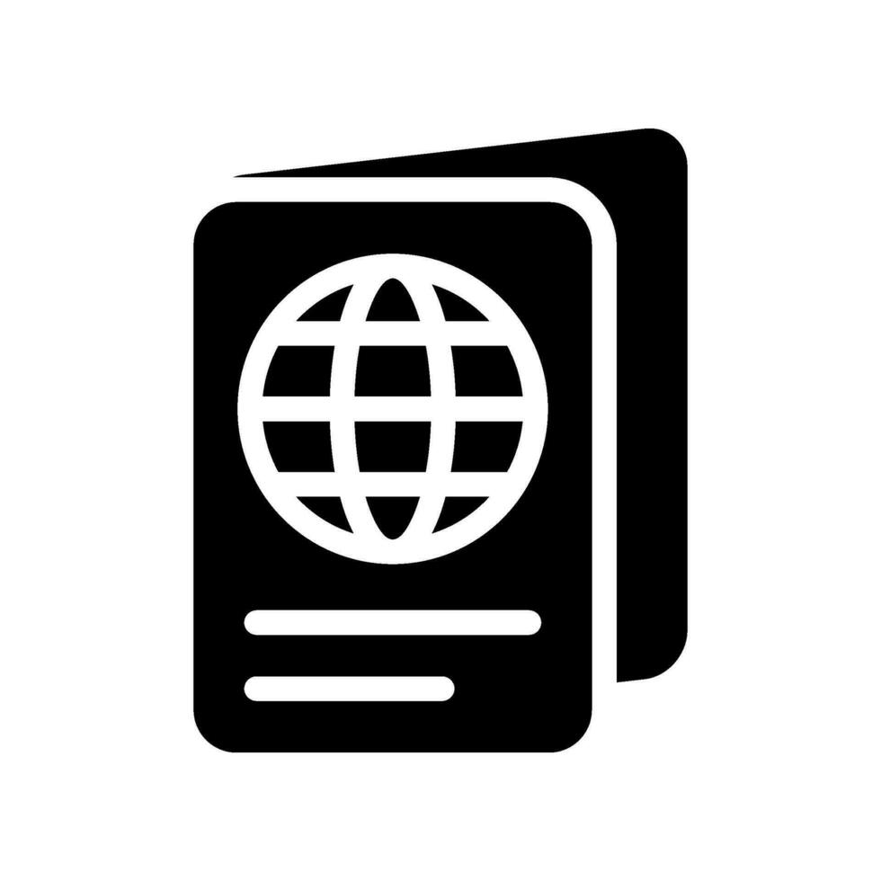 passaporto icona vettore simbolo design illustrazione