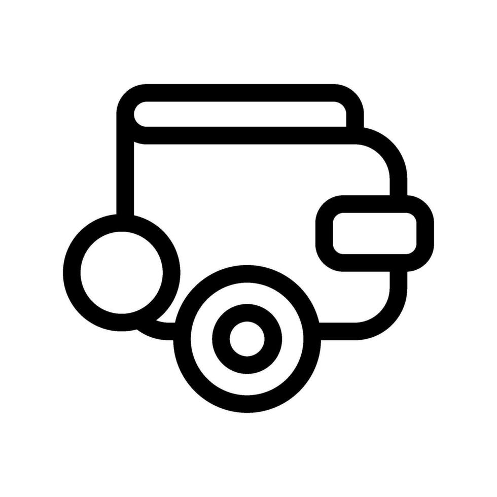 portafoglio icona vettore simbolo design illustrazione
