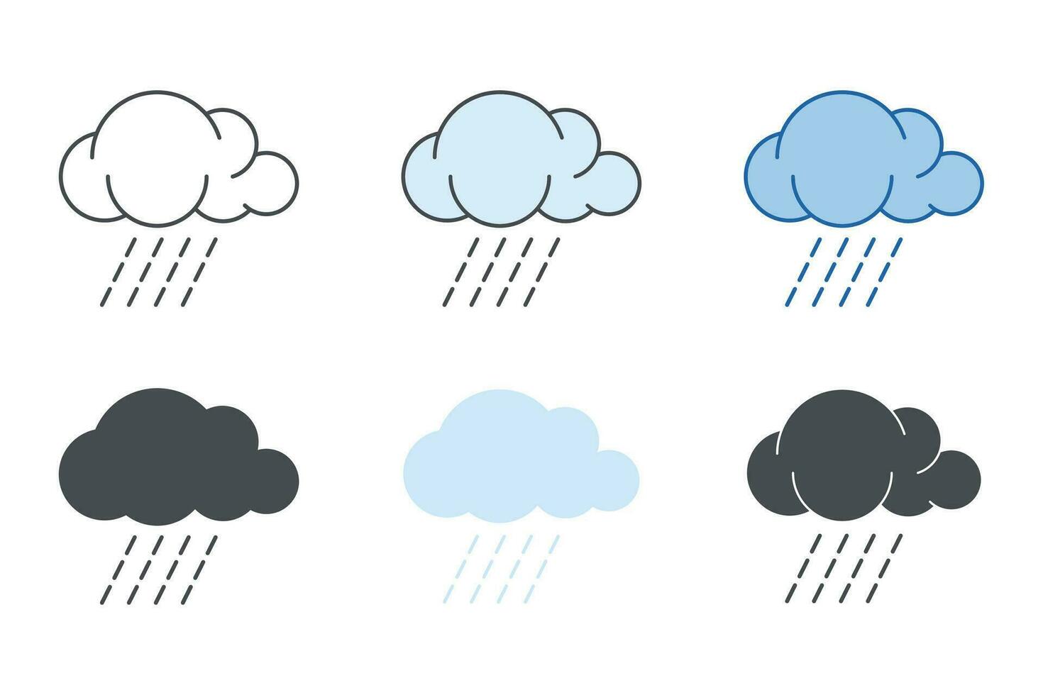 pioggia nube icona simbolo modello per grafico e ragnatela design collezione logo vettore illustrazione