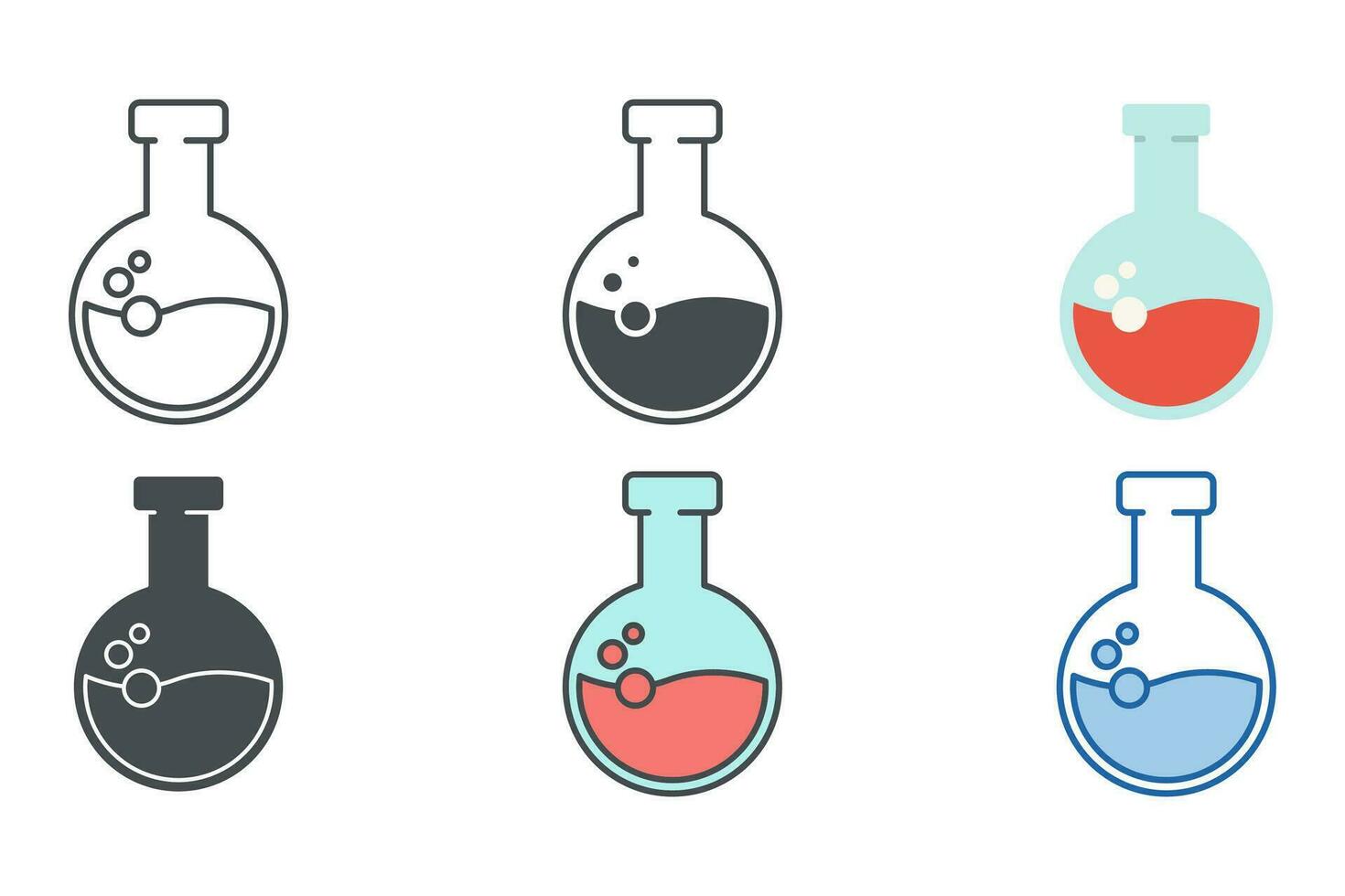 chimica borraccia, test tubo icona simbolo modello per grafico e ragnatela design collezione logo vettore illustrazione