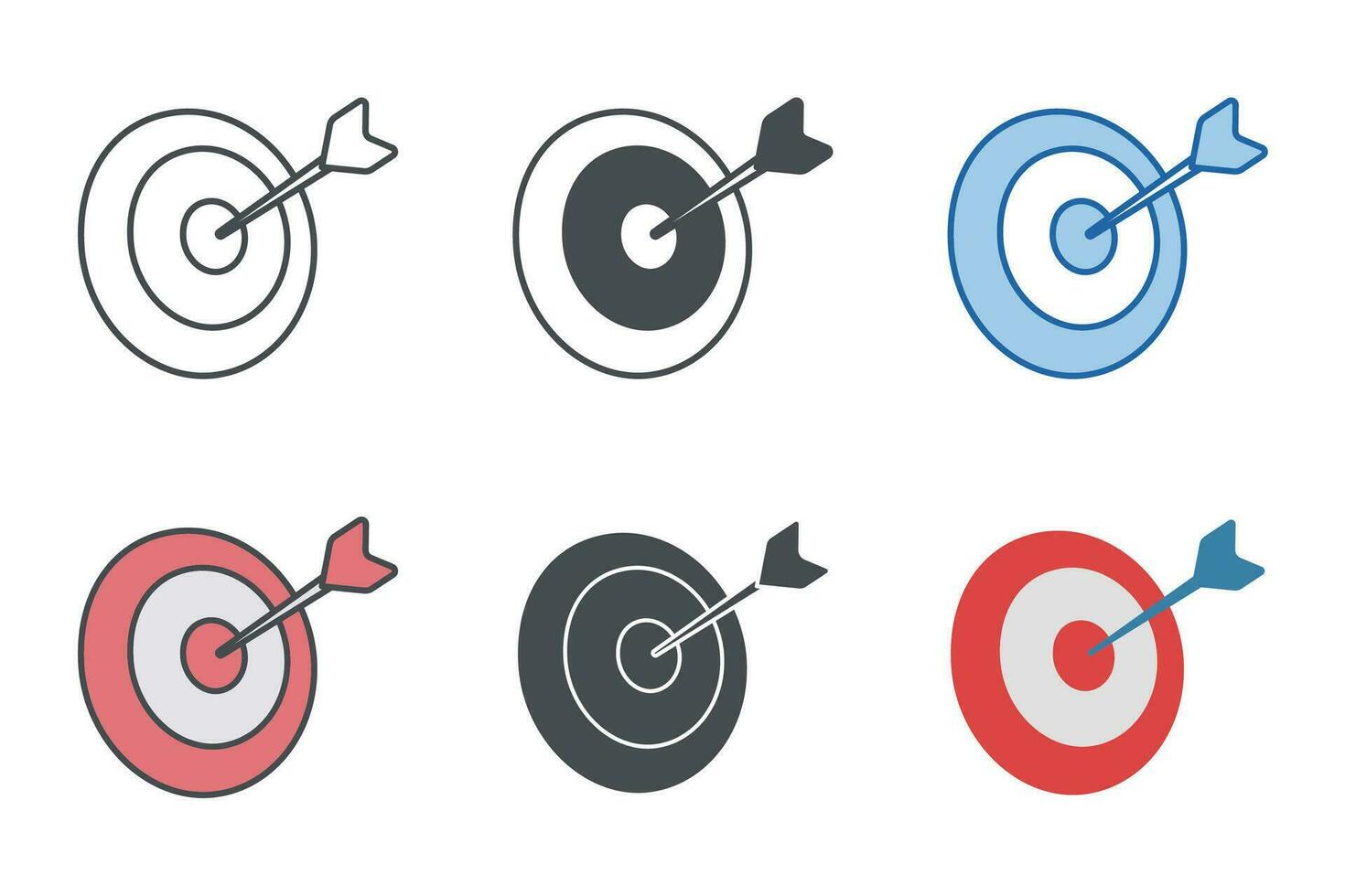 modello di simbolo dell'icona di destinazione per l'illustrazione vettoriale del logo della raccolta di grafica e web design