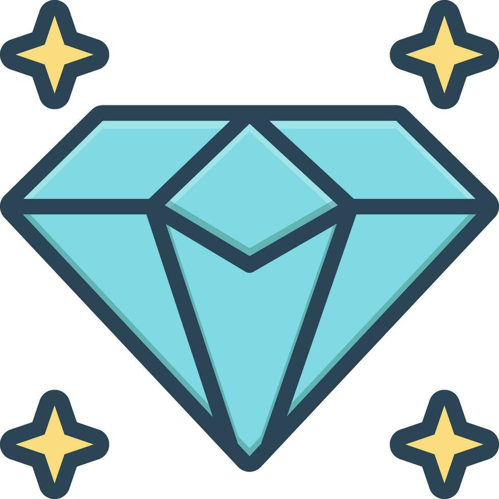 colore icona per diamante vettore