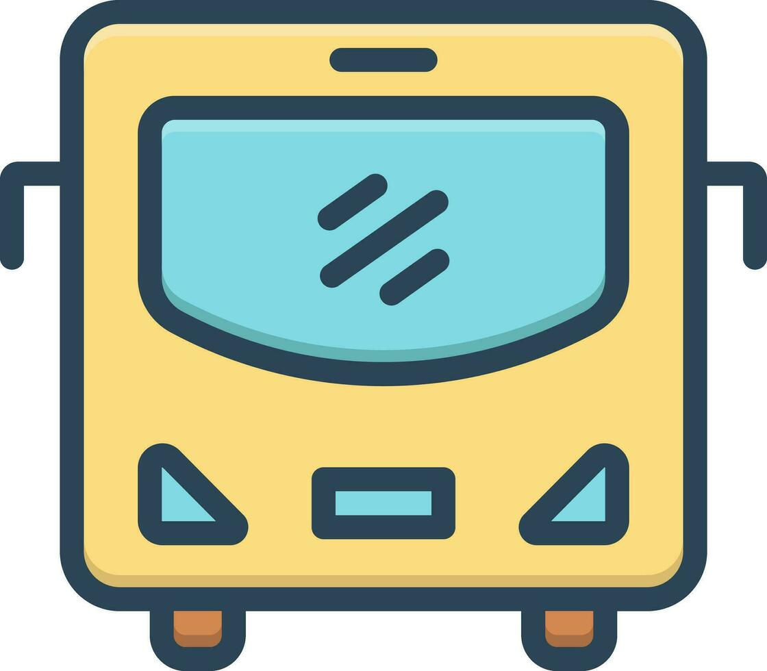 colore icona per autobus vettore