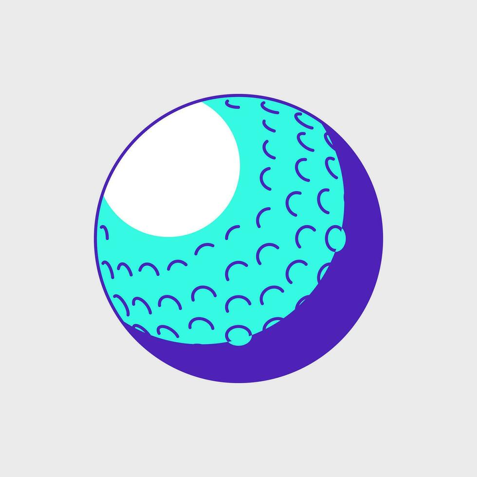 golf palla isometrico vettore illustrazione