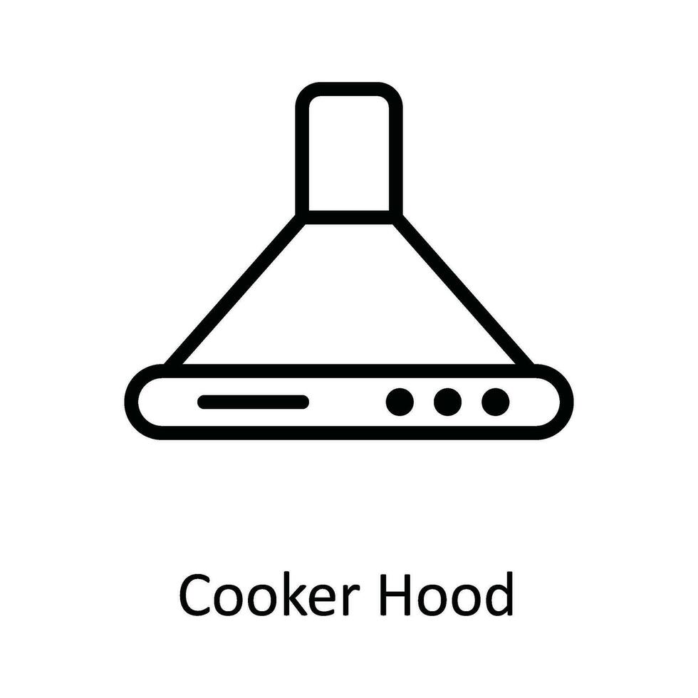 fornello cappuccio vettore schema icona design illustrazione. cucina e casa simbolo su bianca sfondo eps 10 file