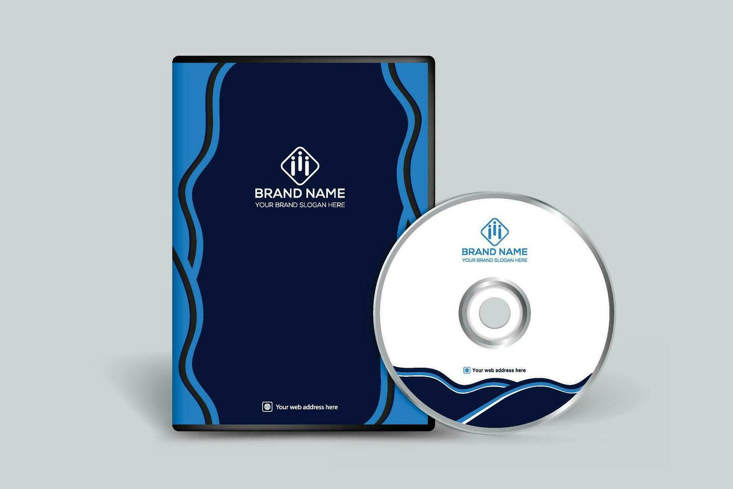 blu colore DVD copertina design vettore