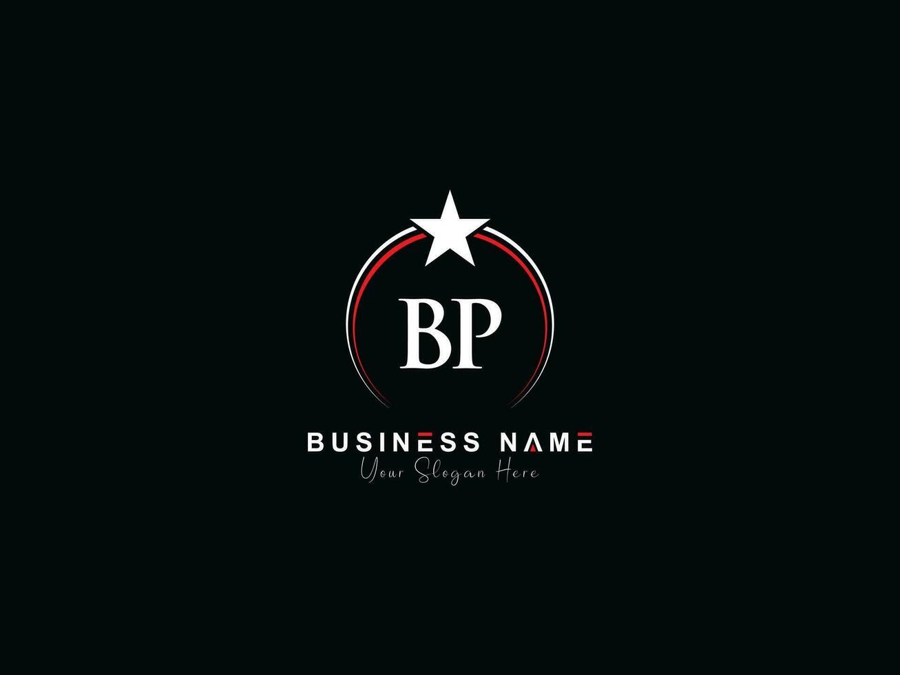 iniziale bp lusso attività commerciale logo, femminile stella cerchio bp logo lettera vettore icona