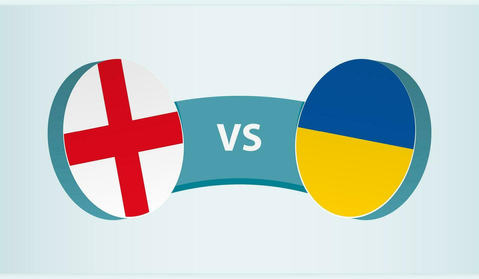 Inghilterra contro Ucraina, squadra gli sport concorrenza concetto. vettore