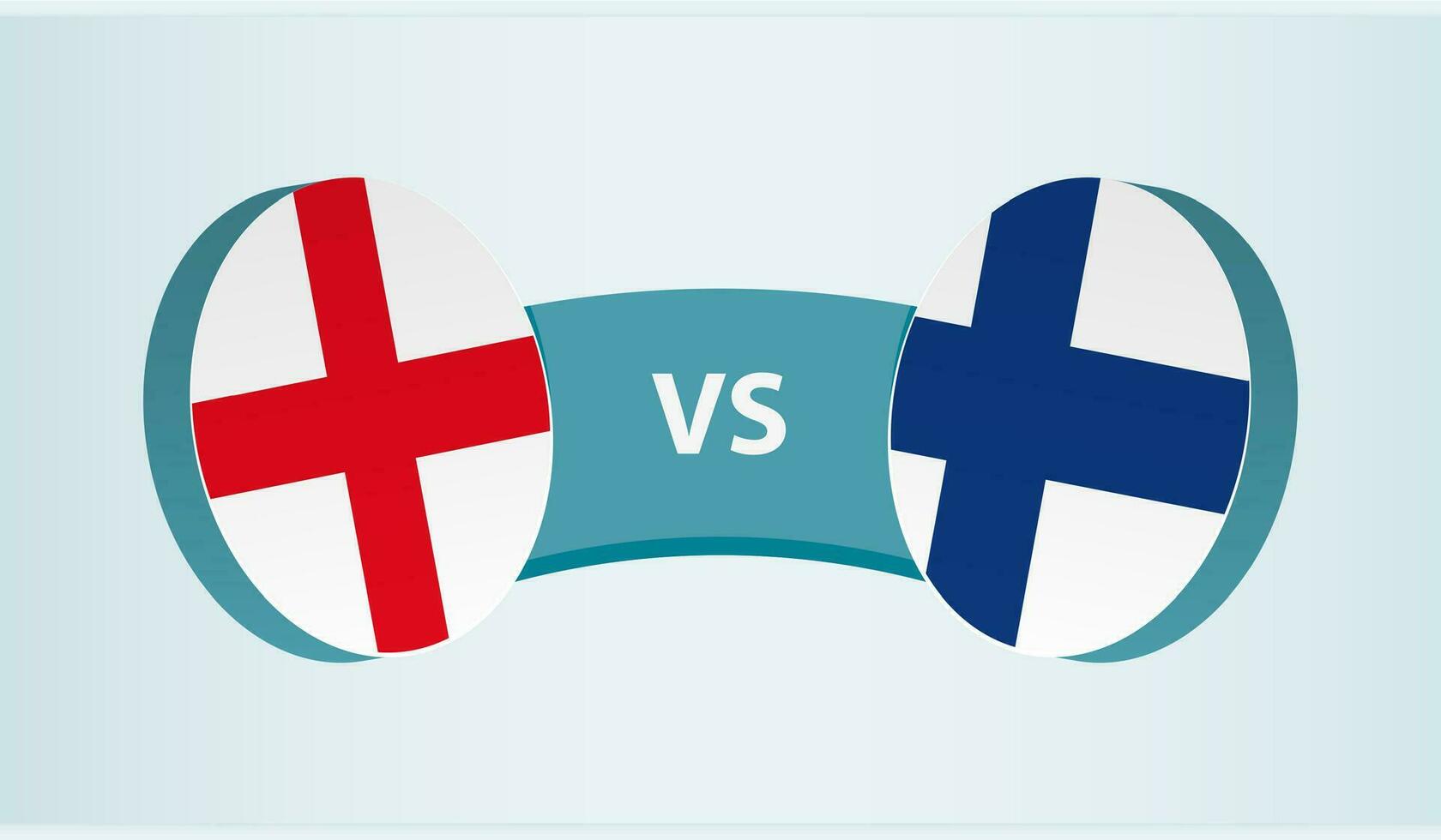 Inghilterra contro Finlandia, squadra gli sport concorrenza concetto. vettore