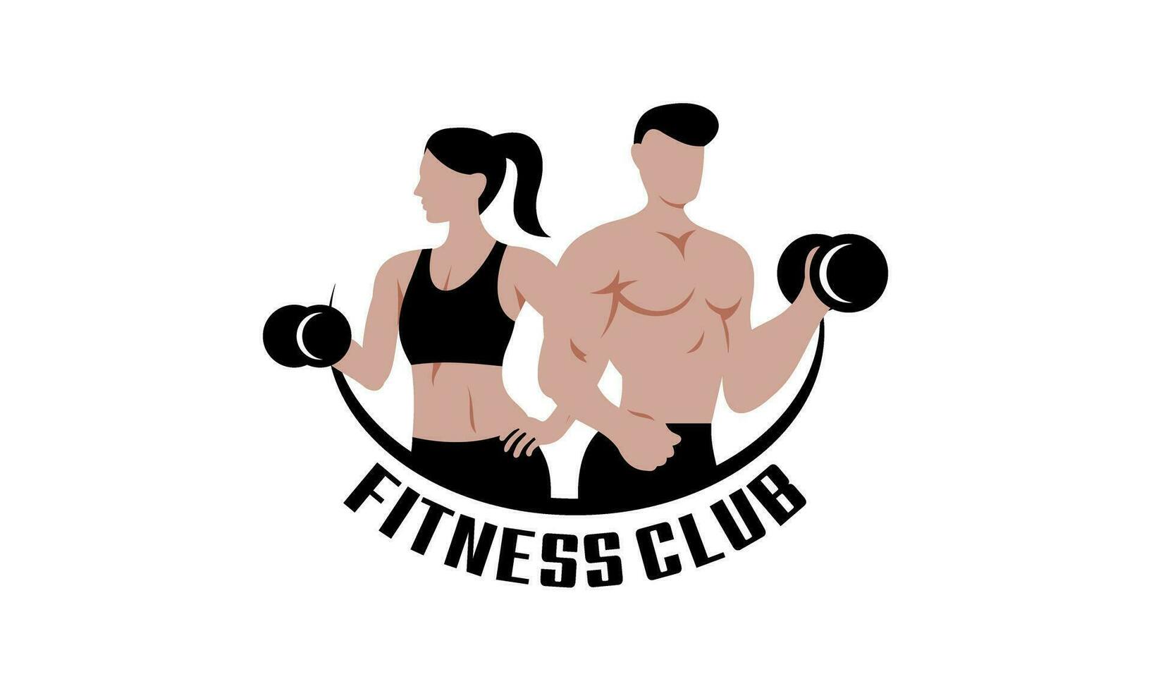 fitness logo design modello design per Palestra vettore