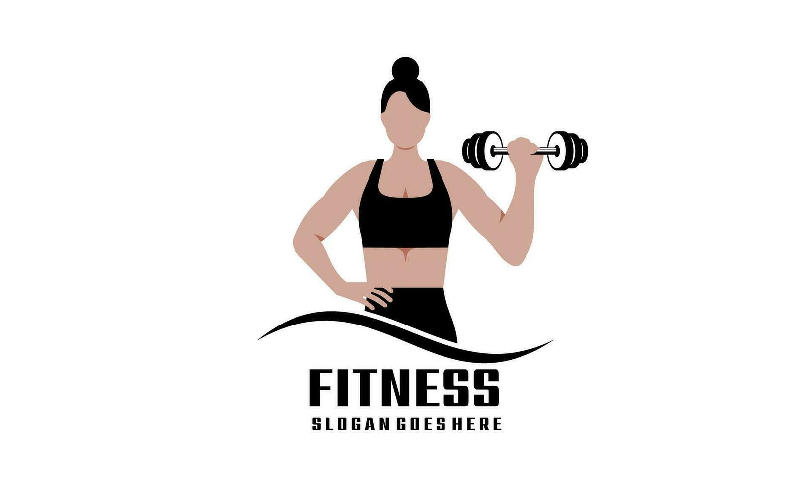 fitness logo design modello design per Palestra vettore