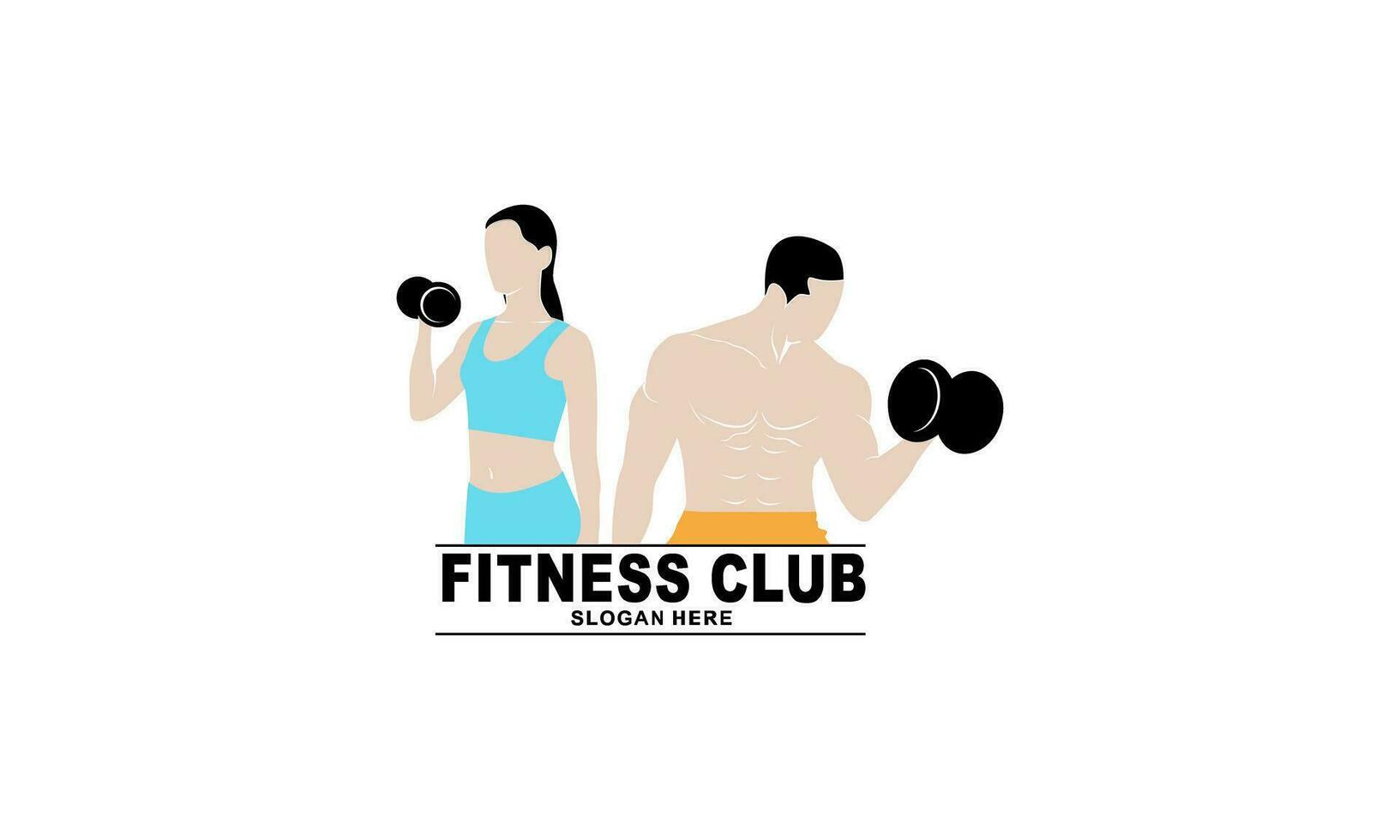 fitness logo design modello design per Palestra vettore