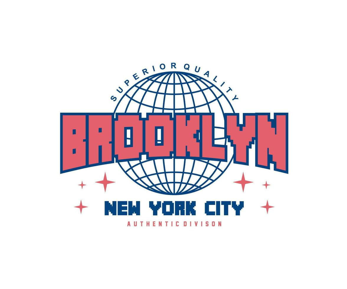 brooklyn moderno e elegante motivazionale citazioni tipografia slogan. per abbigliamento di strada e urbano stile magliette disegno, felpe con cappuccio, eccetera vettore