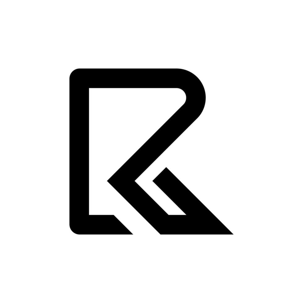 moderno r lettera logo design per azienda vettore