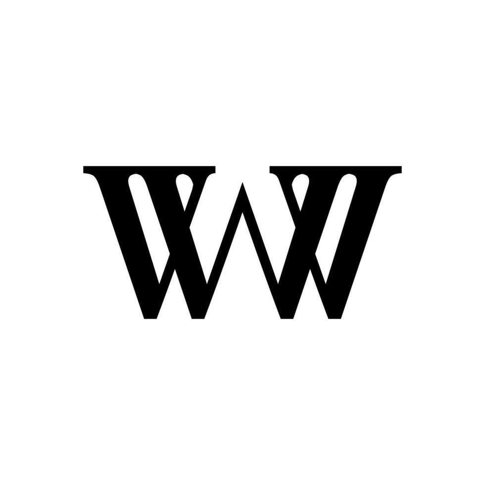 lettera w ispirazione per il design del logo vettore