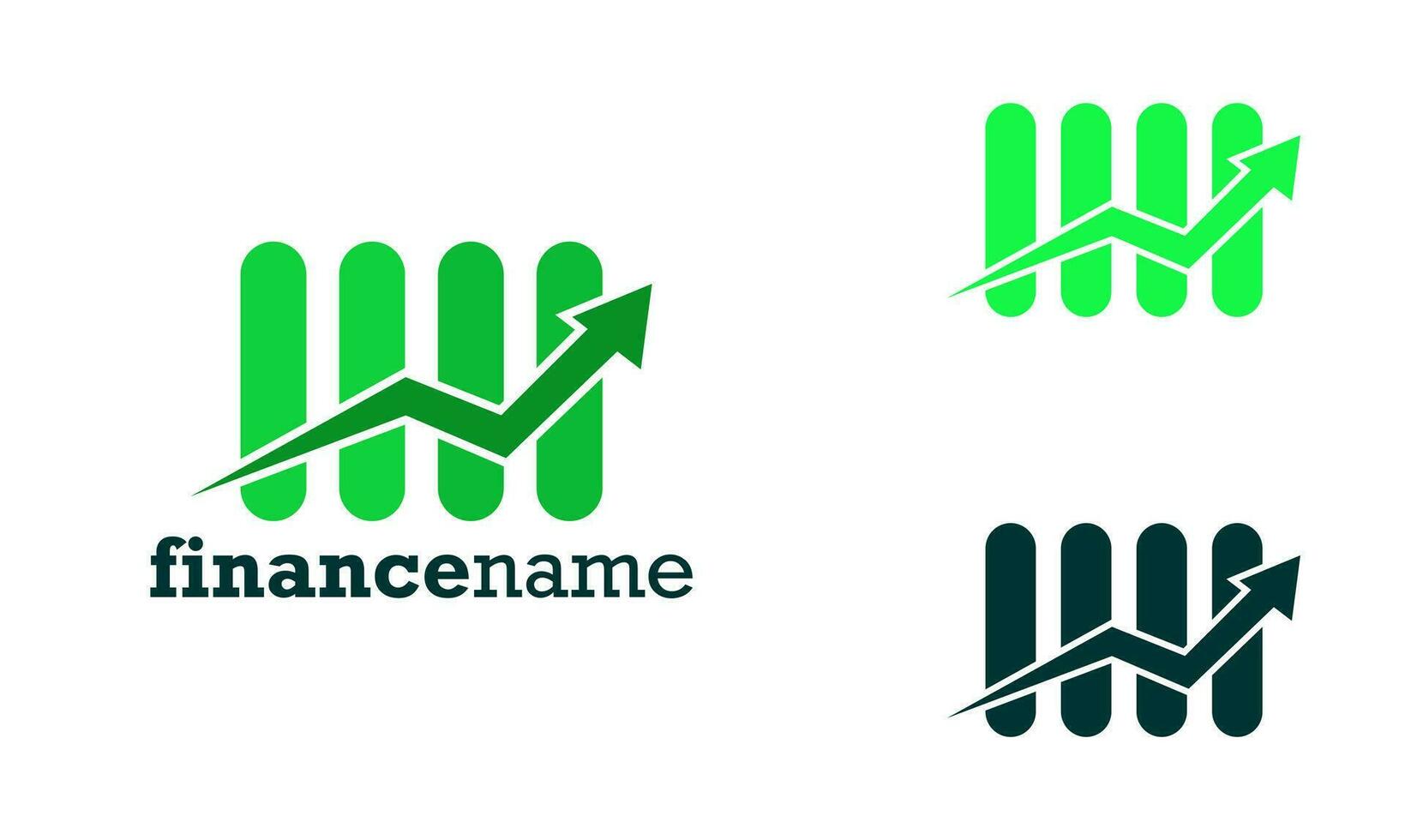 semplice illustrazione logo design per finanziario azienda. finanziario azienda logo design nel verde colore. vettore