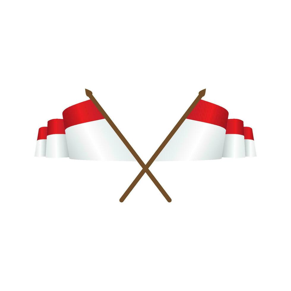 illustrazione vettoriale bandiera indonesiana