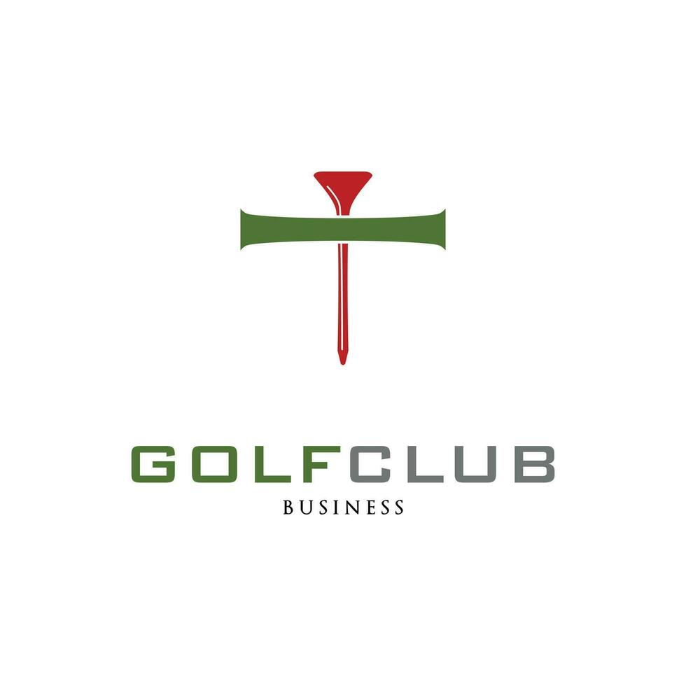 iniziale lettera t golf club icona logo design modello vettore