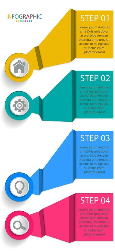 vettore infografica attività commerciale processi modello