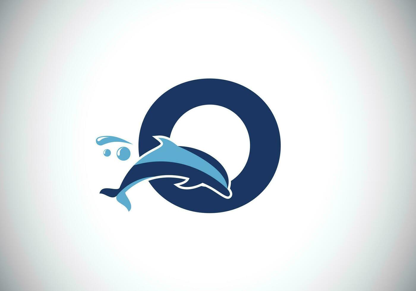 iniziale alfabeto con un' delfino logo design. acqua animale icona. font emblema. moderno vettore logotipo per attività commerciale e azienda identità.