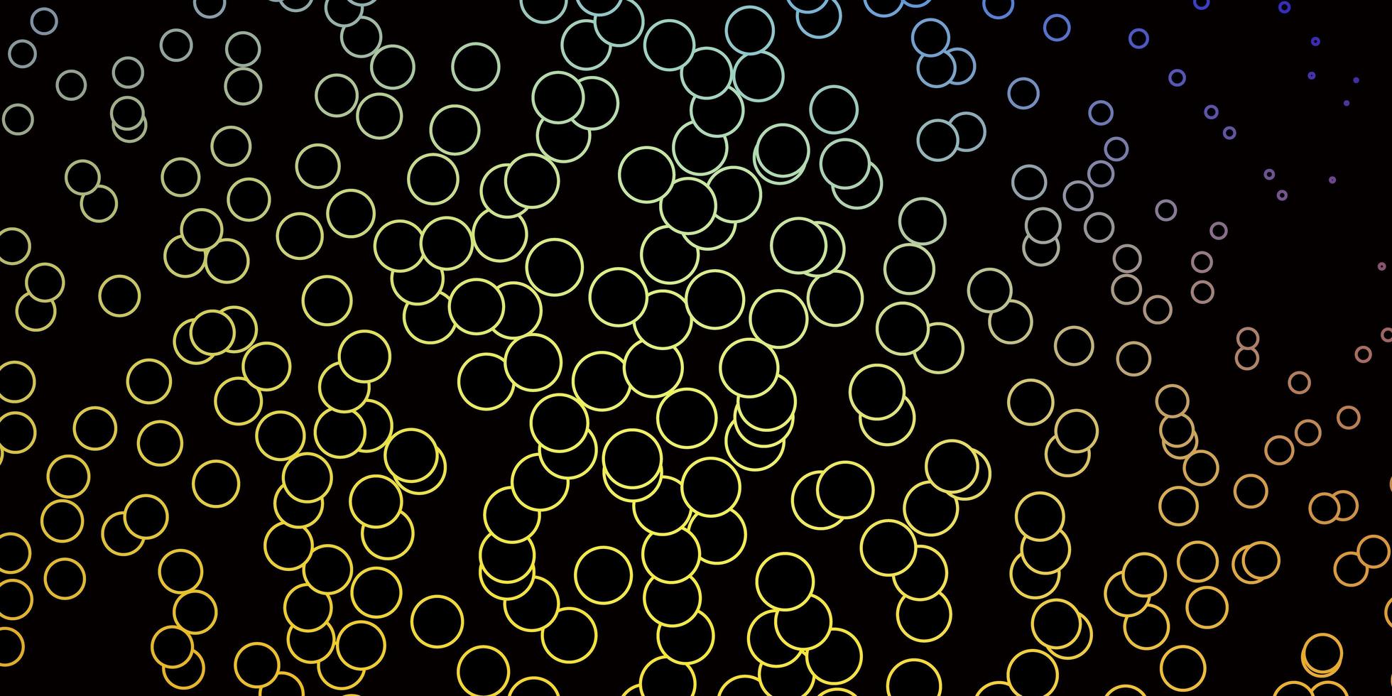 sfondo vettoriale giallo blu scuro con cerchi illustrazione astratta moderna con forme circolari colorate design per i tuoi annunci pubblicitari