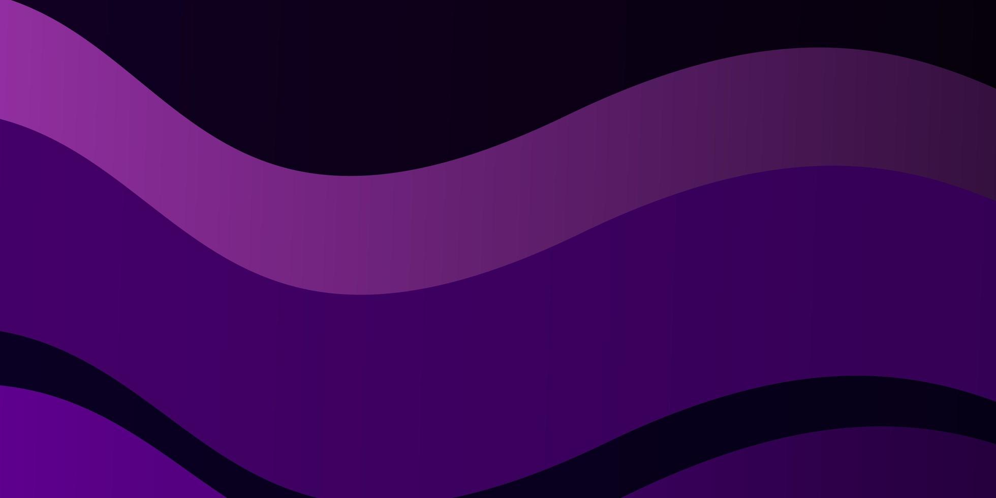 sfondo vettoriale viola scuro con linee curve illustrazione colorata in stile astratto con modello di linee piegate per cellulari