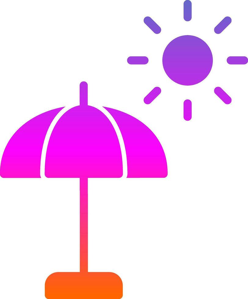 sole ombrello vettore icona design