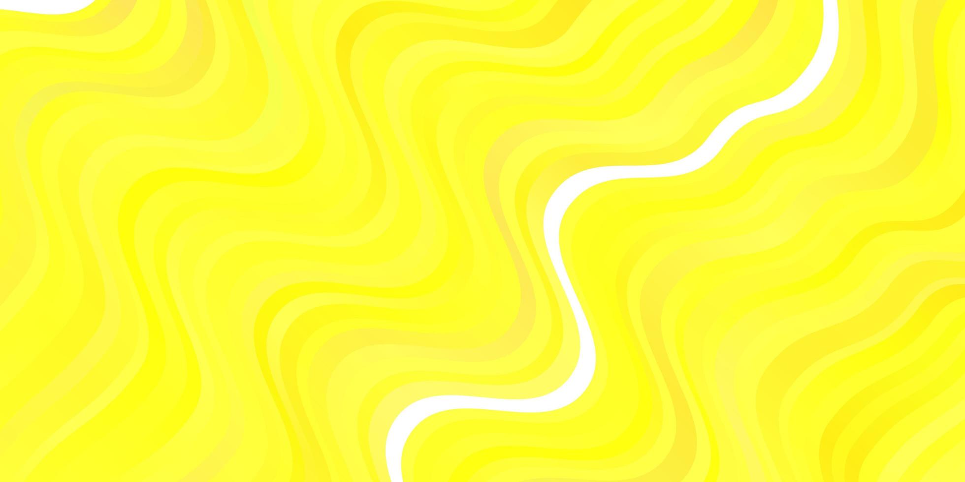 sfondo vettoriale giallo chiaro con curve