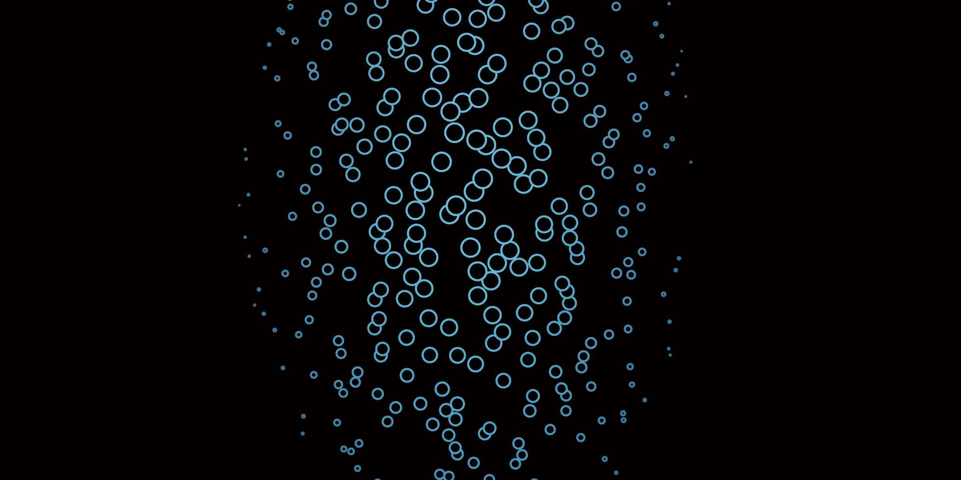 sfondo vettoriale blu scuro con cerchi illustrazione colorata con punti sfumati nel modello di stile della natura per le pagine di destinazione dei siti Web